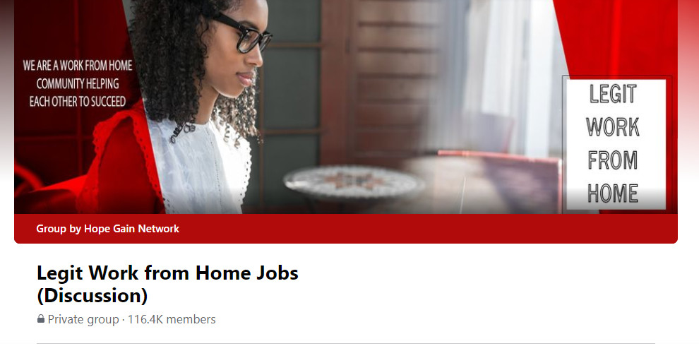 Legit Home Jobs Facebook Group
